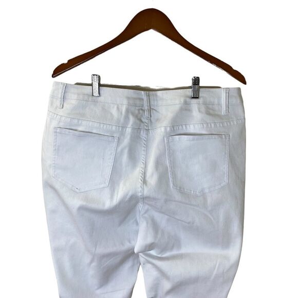 Ashley Stewart Hawaiian Floral Tropical Print Jeans Sz 16 - Picture 7 of 9